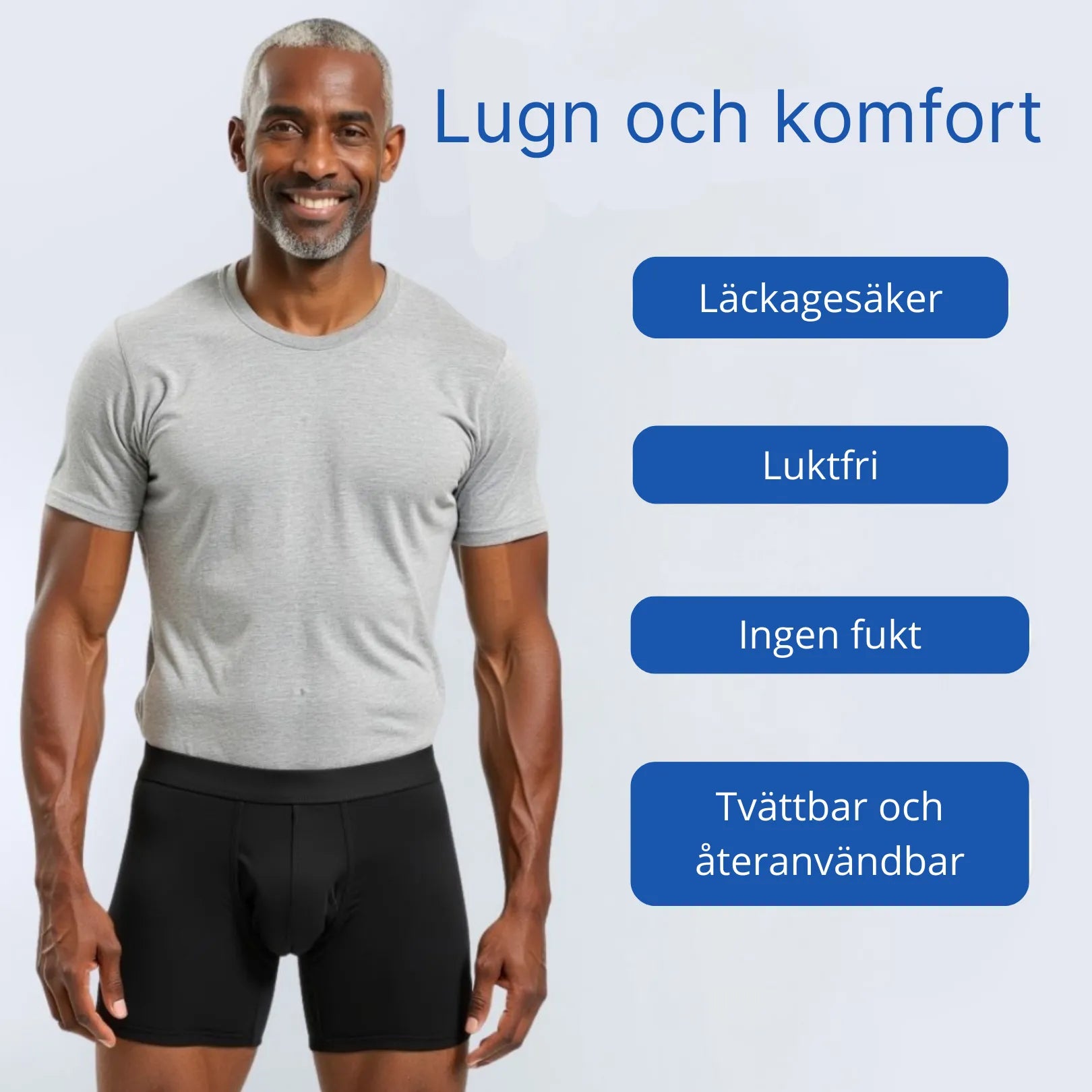 Gustav™ UltraTorr – herrboxer med maximal absorption för inkontinens - Noala